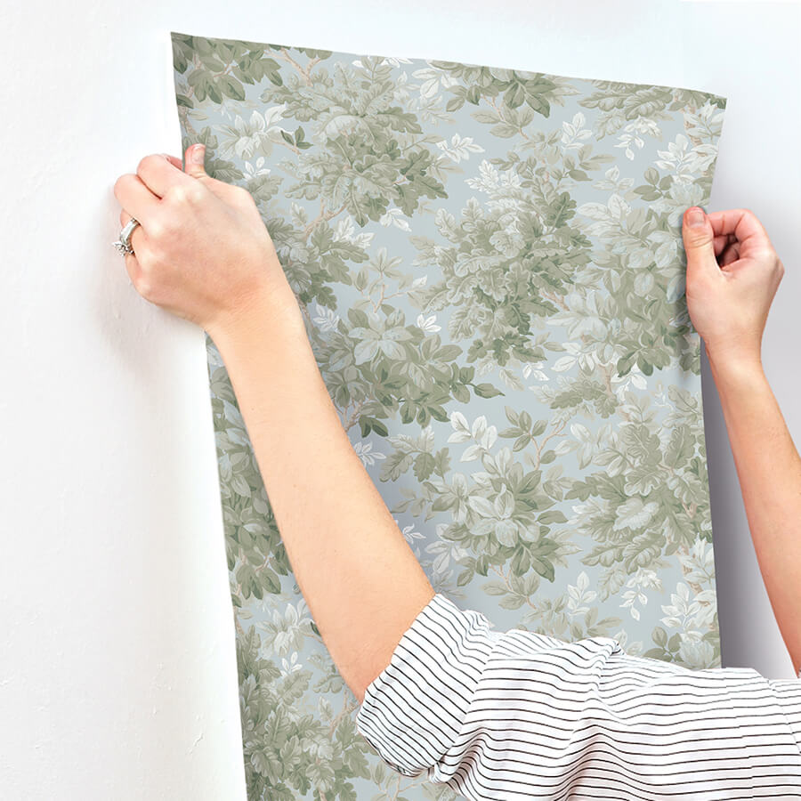 greenwood-light-blue-deciduous-wallpaper-york-wallcoverings-4147-80007 - York Wallcoverings Papel pintado