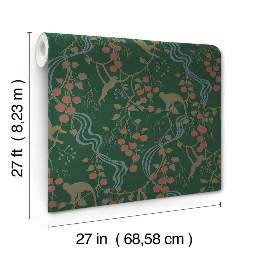 linden-dark-green-jungle-canopy-wallpaper-york-wallcoverings-4147-80008 - York Wallcoverings Wallpaper