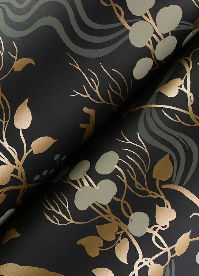 linden-black-jungle-canopy-wallpaper-york-wallcoverings-4147-80009 - York Wallcoverings Papel pintado