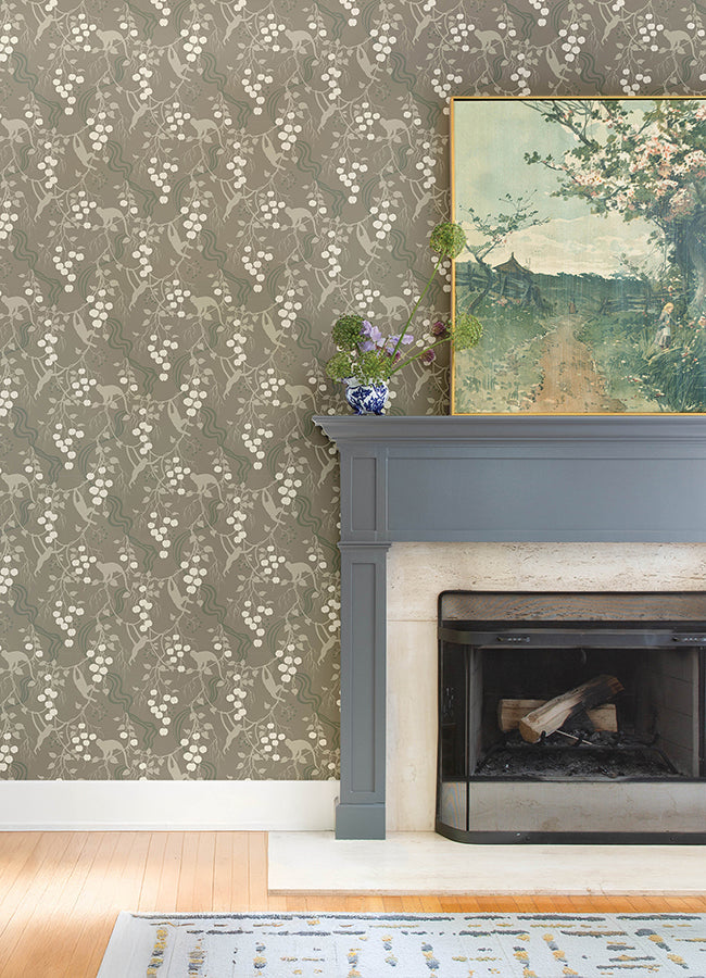 Linden Stone Jungle Canopy Wallpaper - York Wallcoverings - 4147-80011 - York Wallcoverings Wallpaper