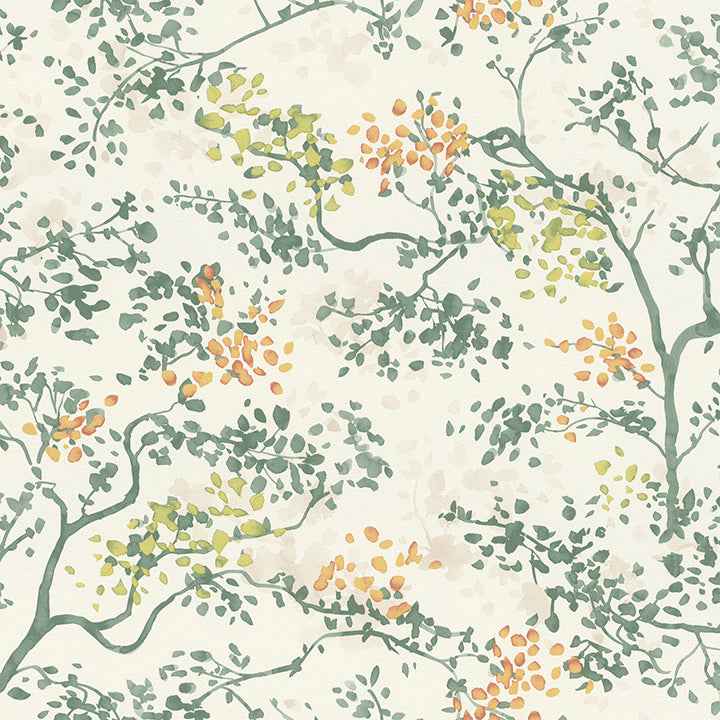 Elmslie Green Abstract Trees Wallpaper - York Wallcoverings - RH791730 - York Wallcoverings Wallpaper