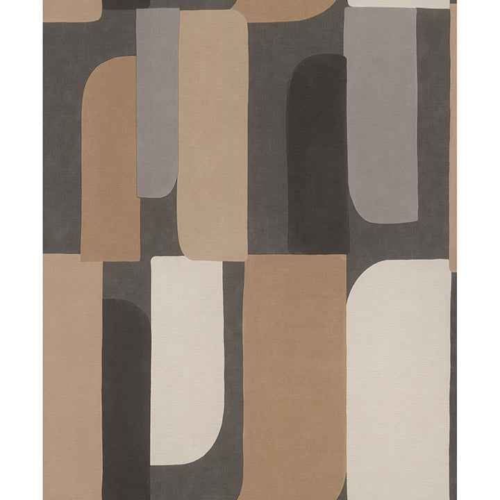 Derain Charcoal Geometric Wallpaper - York Wallcoverings - RH330533 - York Wallcoverings Wallpaper