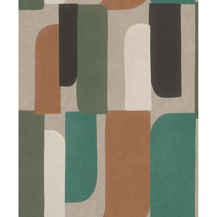 Derain Green Geometric Wallpaper - York Wallcoverings - RH330526 - York Wallcoverings Wallpaper
