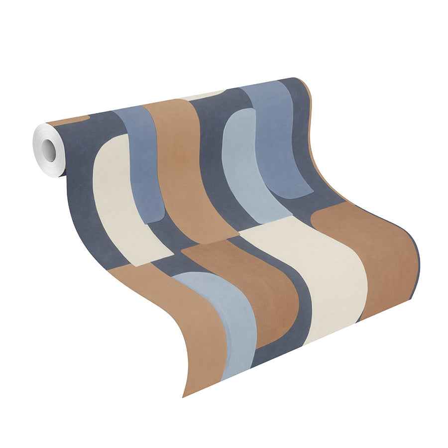 Derain Blue Geometric Wallpaper - York Wallcoverings - RH330519 - York Wallcoverings Wallpaper