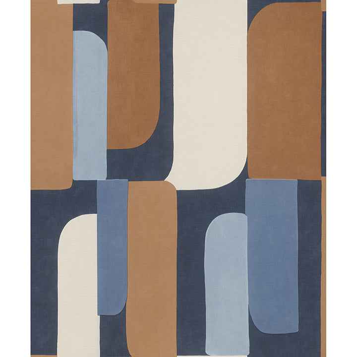 Derain Blue Geometric Wallpaper - York Wallcoverings - RH330519 - York Wallcoverings Wallpaper