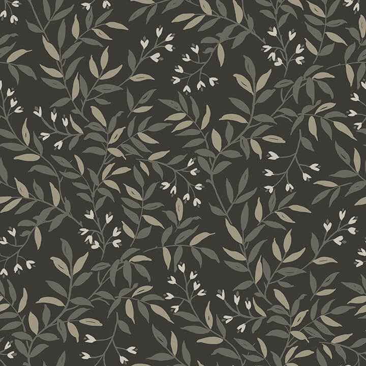 Olivia Black Peel & Stick Wallpaper - York Wallcoverings - NU6431