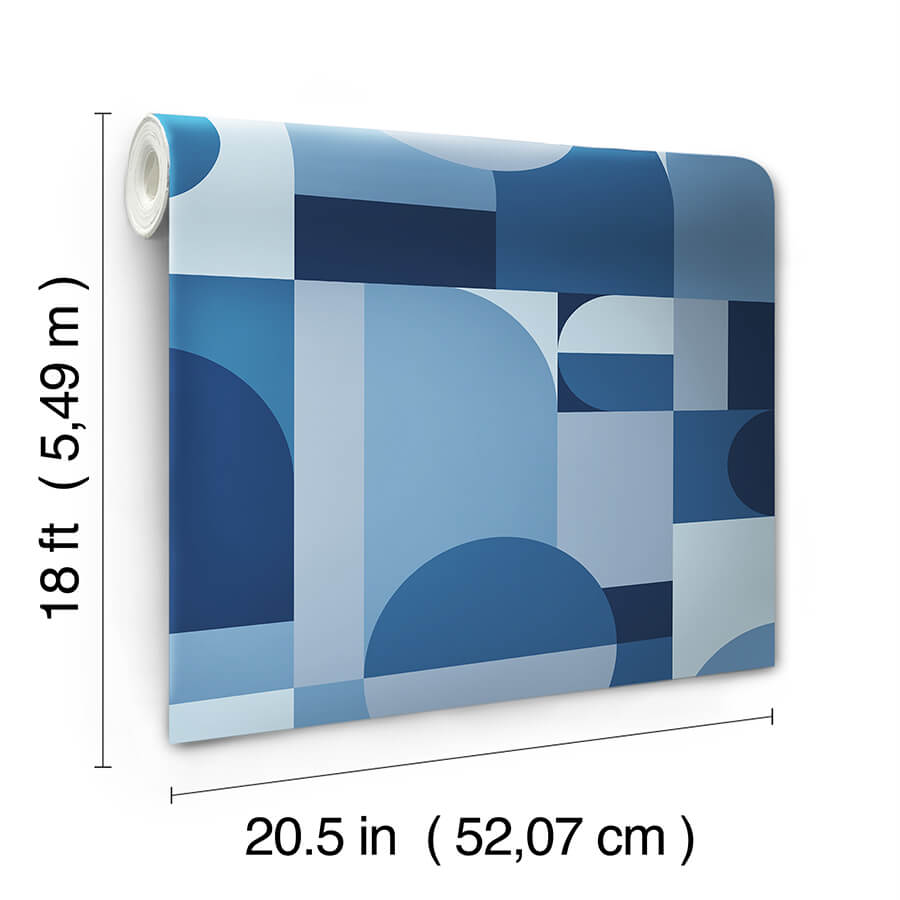 boxanne-blue-peel-and-stick-wallpaper-york-wallcoverings-vgs6438 - York Wallcoverings Wallpaper