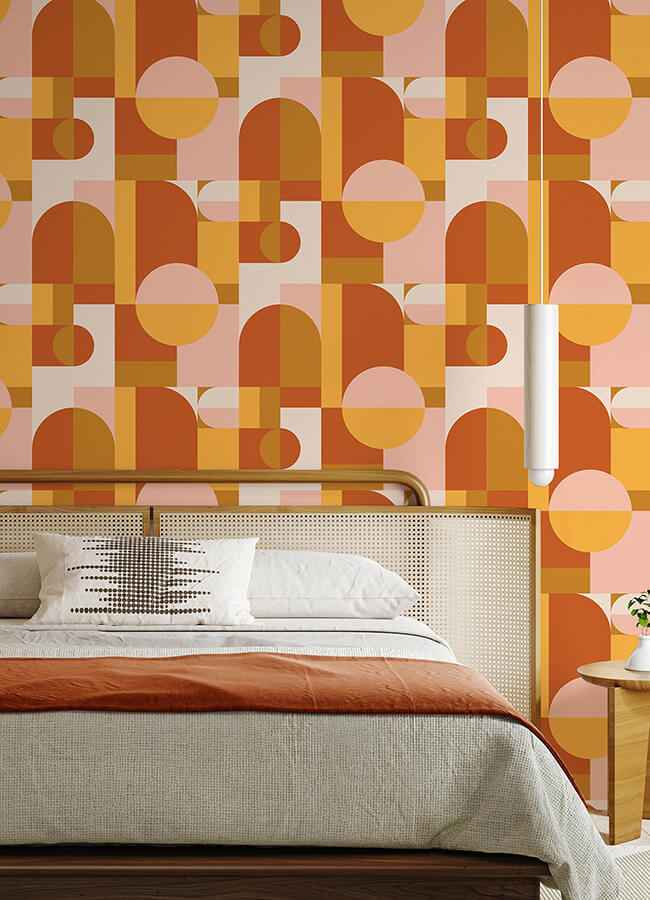 Boxanne Orange Peel & Stick Wallpaper - York Wallcoverings - VGS6439 - York Wallcoverings Wallpaper