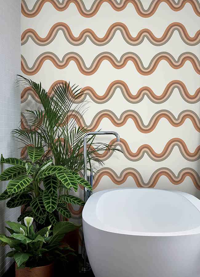 Beverly Slopes Tan Peel and Stick Wallpaper - York Wallcoverings - VGS6437 - York Wallcoverings Wallpaper