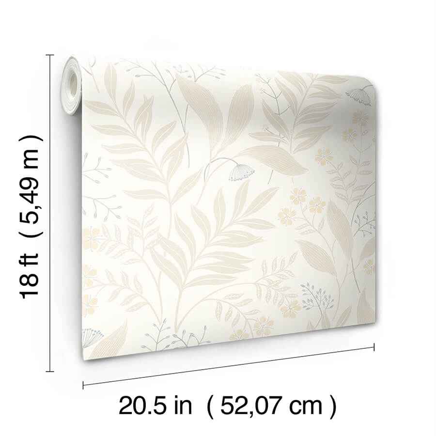 Amanda Beige Peel & Stick Wallpaper - York Wallcoverings - NUS6422 - York Wallcoverings Wallpaper