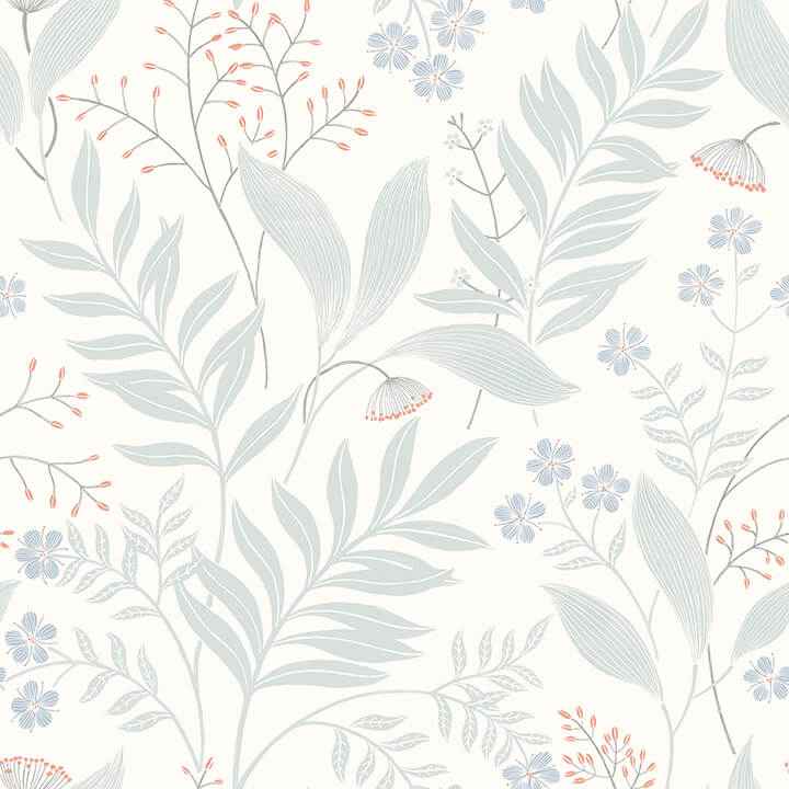 Amanda Blue Green Peel and Stick Wallpaper - York Wallcoverings - NUS6423