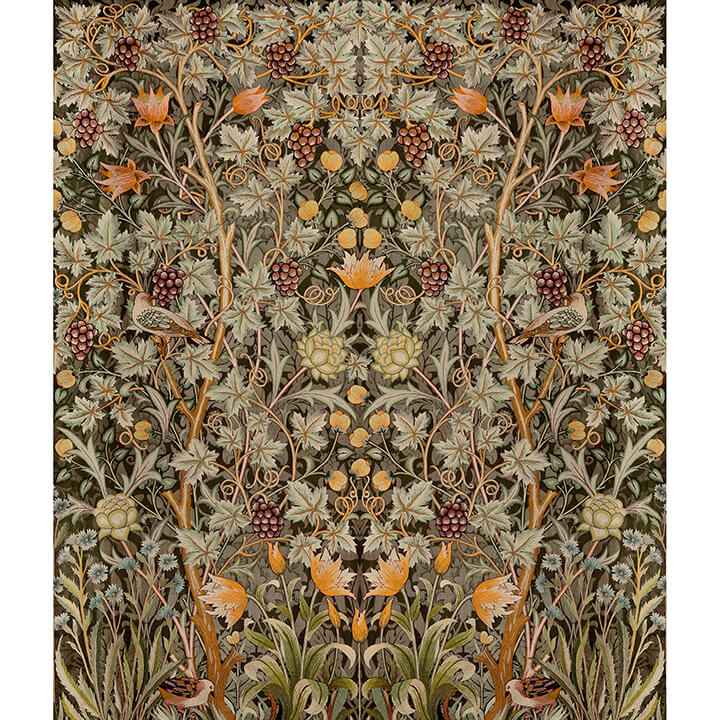 Vine Embroidery Green Wall Mural - York Wallcoverings - 4171-HT84004 - York Wallcoverings Wallpaper