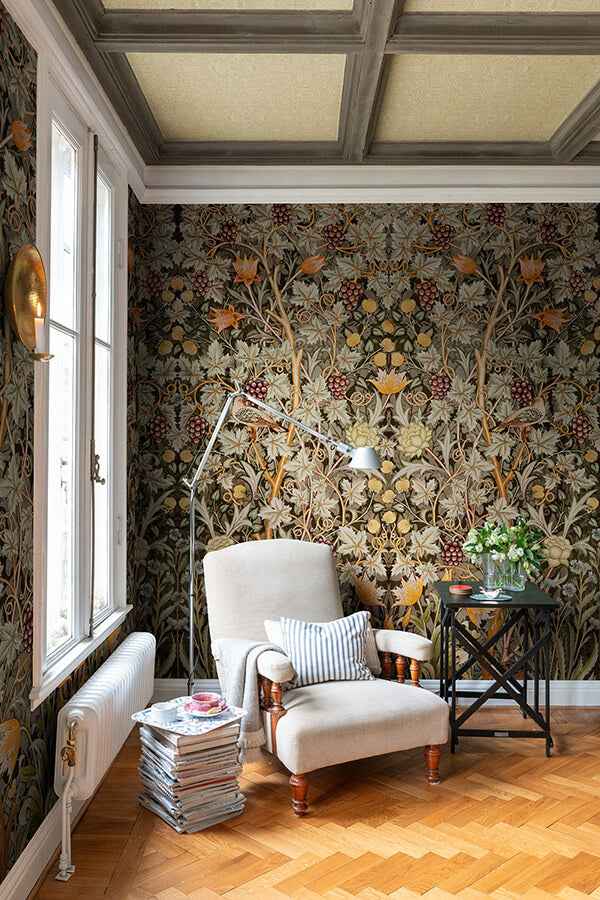 Vine Embroidery Green Wall Mural - York Wallcoverings - 4171-HT84004 - York Wallcoverings Wallpaper