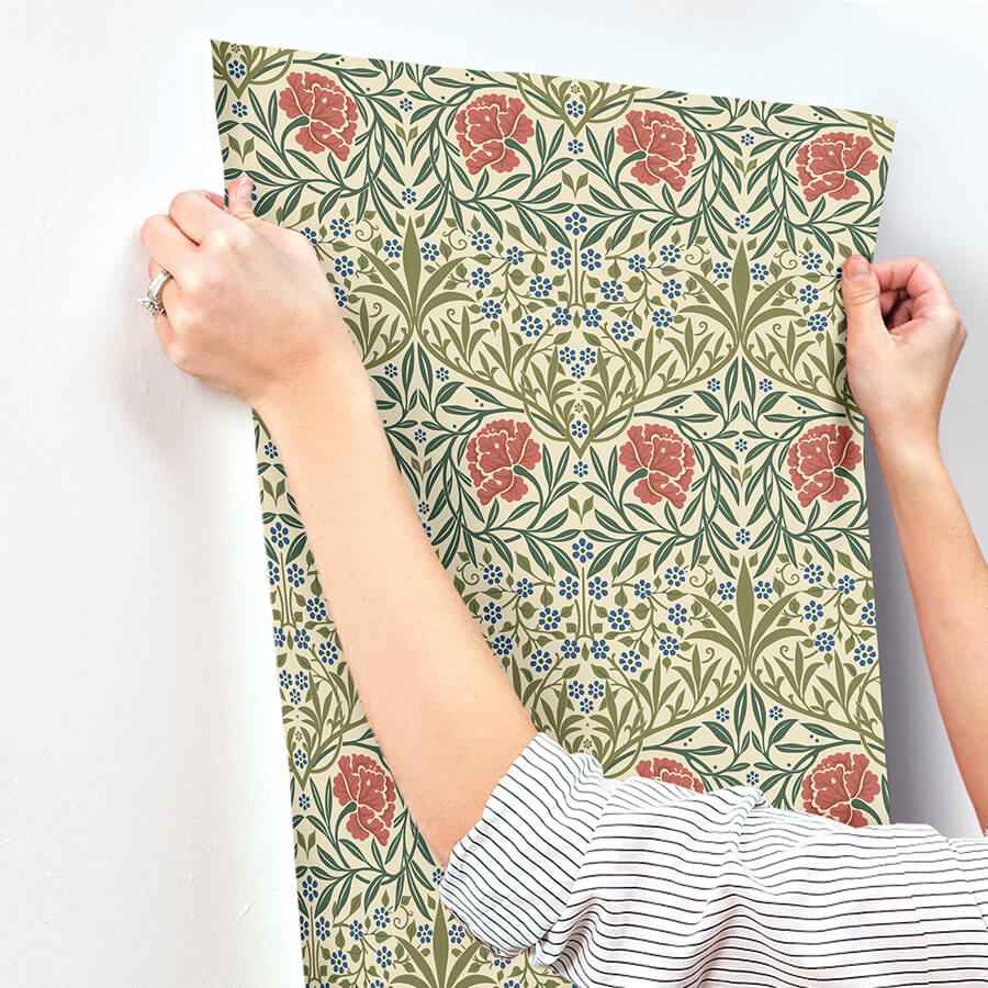 Oxford Union Green Floral Vines Wallpaper - York Wallcoverings - 4171-82043 - York Wallcoverings Wallpaper
