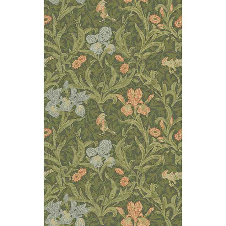 Iris Green Wild Gardens Wallpaper - York Wallcoverings - 4171-82050 - York Wallcoverings Wallpaper