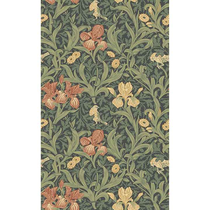 Iris Navy Wild Gardens Wallpaper - York Wallcoverings - 4171-82051