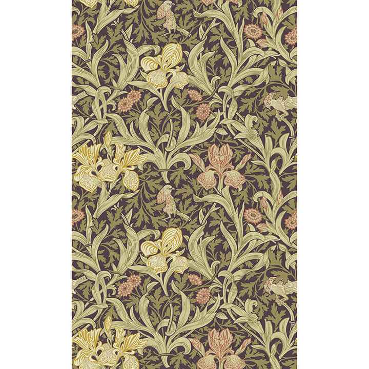 Iris Plum Wild Gardens Wallpaper - York Wallcoverings - 4171-82052 - York Wallcoverings Wallpaper