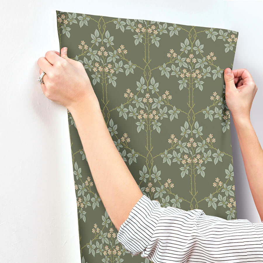 blackberry-grey-vine-trellis-wallpaper-york-wallcoverings-4171-82055 - York Wallcoverings Wallpaper