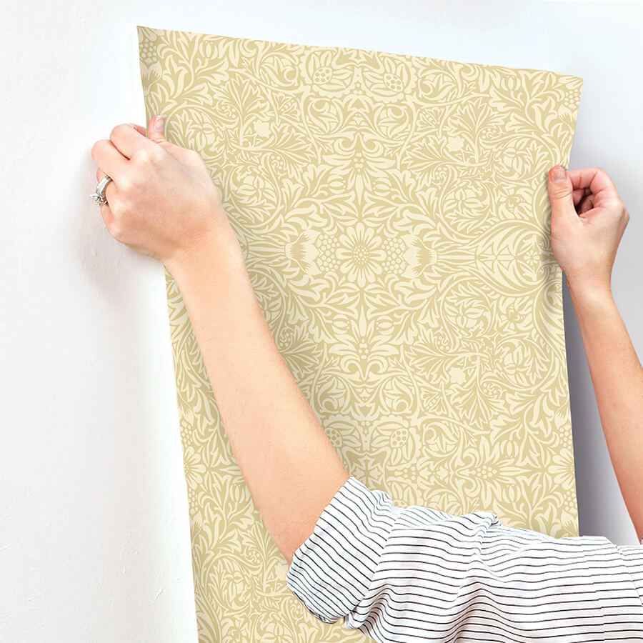 Ceiling Yellow Intricate Floral Wallpaper - York Wallcoverings - 4171-82070 - York Wallcoverings Wallpaper