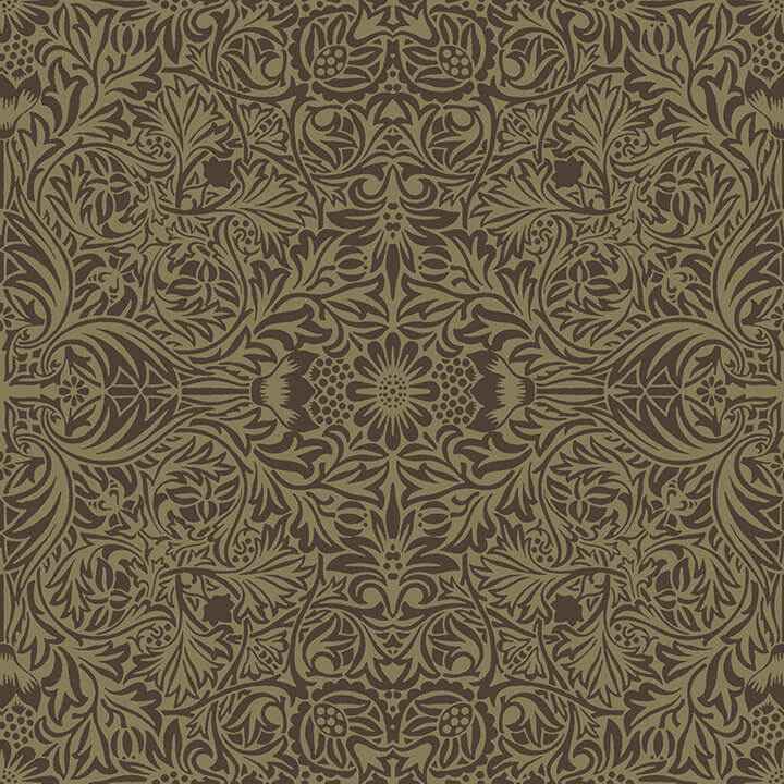 Ceiling Brown Intricate Floral Wallpaper - York Wallcoverings - 4171-82072