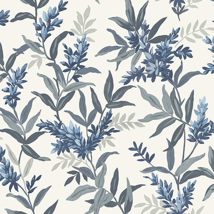 olivia-blue-floral-wallpaper-york-wallcoverings-bg5905 - York Wallcoverings Papel pintado