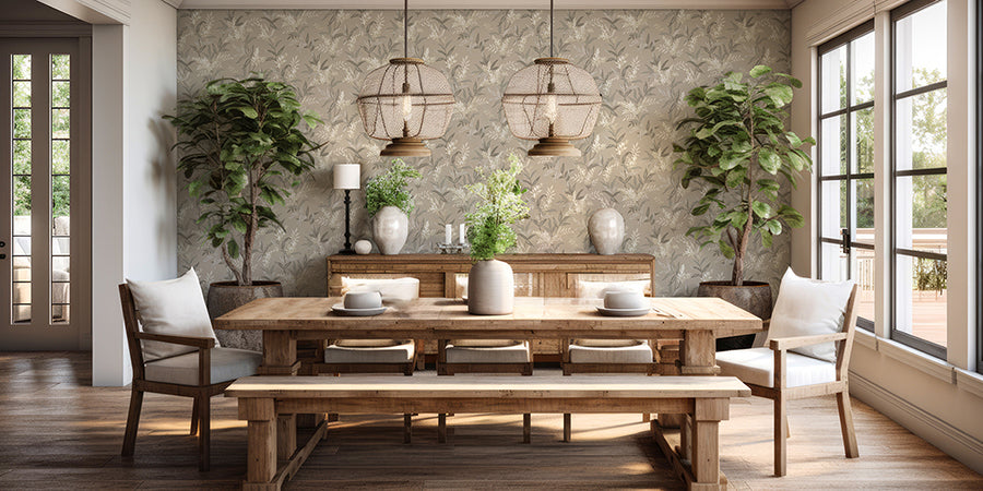olivia-beige-floral-wallpaper-york-wallcoverings-bg5908 - York Wallcoverings Papel pintado