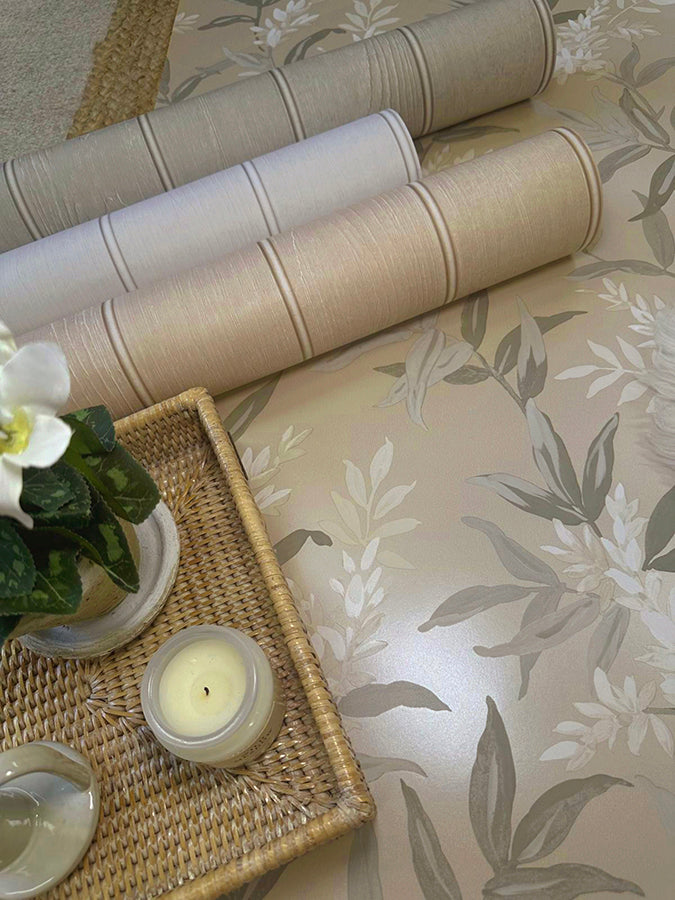 olivia-beige-floral-wallpaper-york-wallcoverings-bg5908 - York Wallcoverings Papel pintado