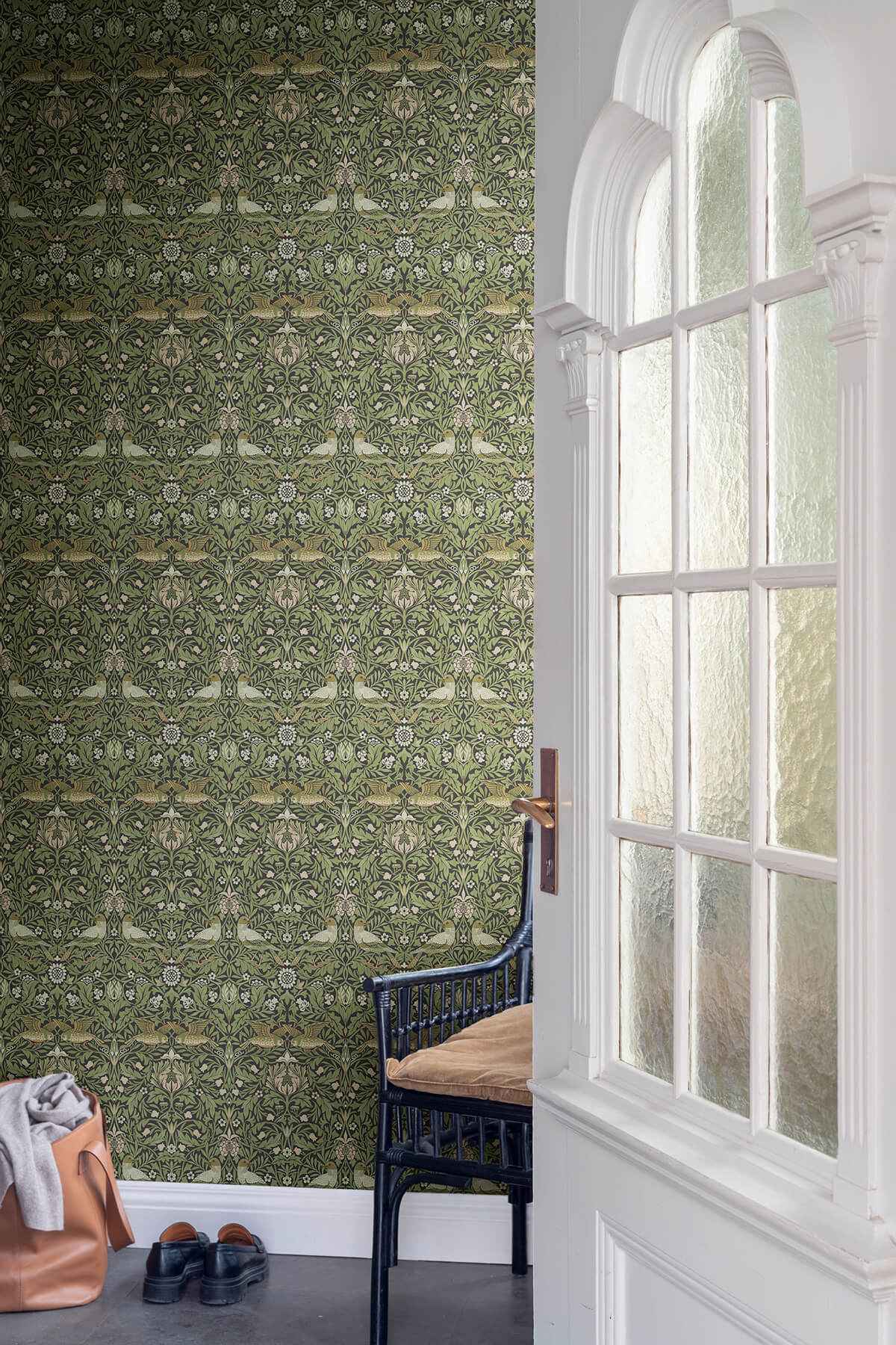 Bird Green Floral Thicket Wallpaper - York Wallcoverings - 4171-82063 - York Wallcoverings Wallpaper