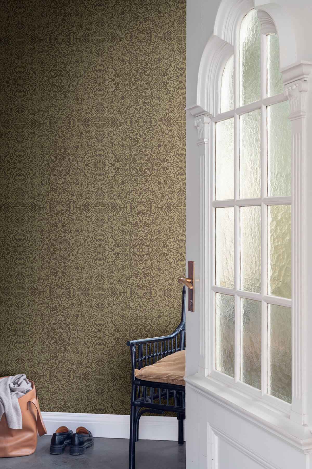 Ceiling Brown Intricate Floral Wallpaper - York Wallcoverings - 4171-82072 - York Wallcoverings Wallpaper
