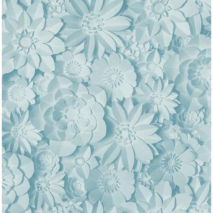 Dacre Light Blue Floral Wallpaper - York Wallcoverings - FD42598