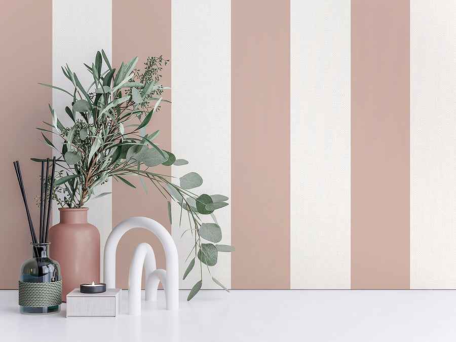 Tavish Light Pink Stripe Wallpaper - York Wallcoverings - FD43456 - York Wallcoverings Wallpaper