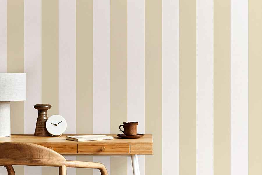 Tavish Light Yellow Stripe Wallpaper - York Wallcoverings - FD43457 - York Wallcoverings Wallpaper