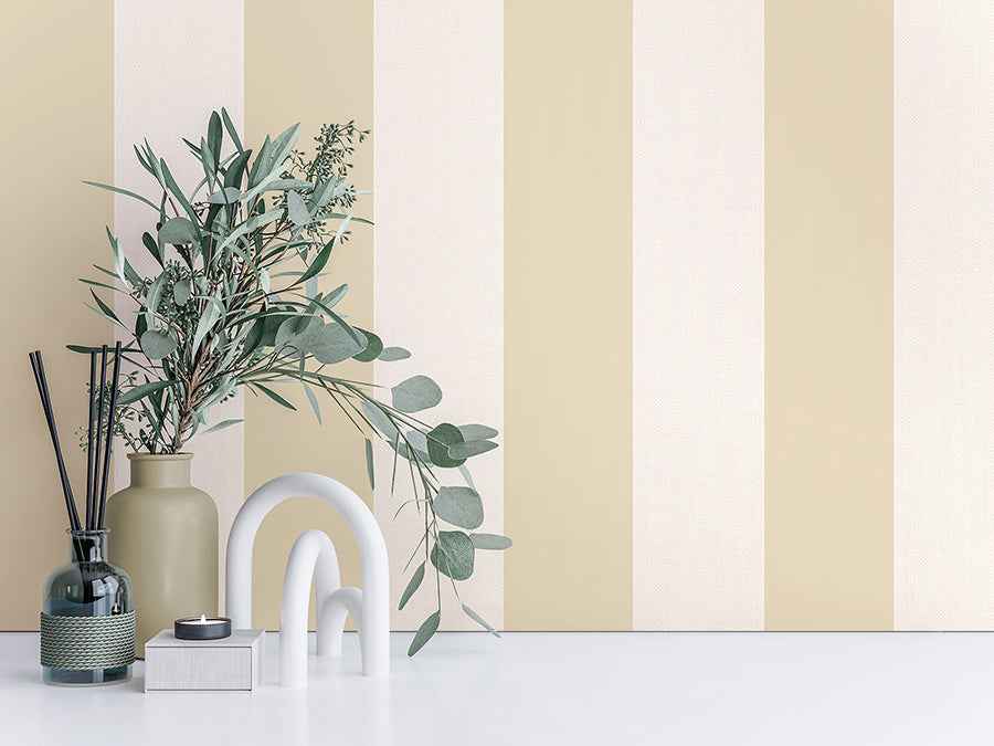 Tavish Light Yellow Stripe Wallpaper - York Wallcoverings - FD43457 - York Wallcoverings Wallpaper