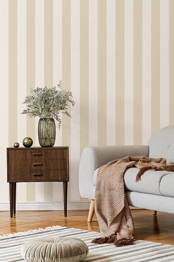 tavish-light-yellow-stripe-wallpaper-york-wallcoverings-fd43457 - York Wallcoverings Wallpaper