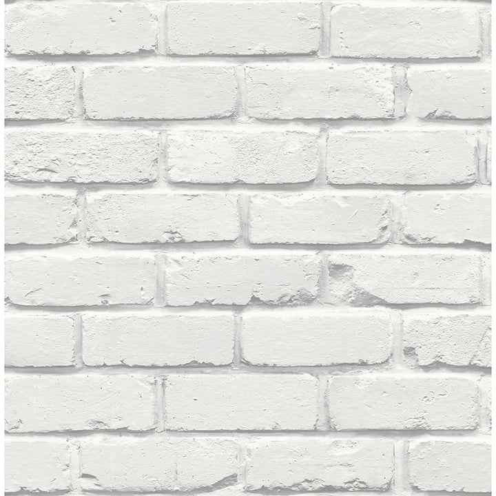 Alpin White Painted Brick Wallpaper - York Wallcoverings - FD43600