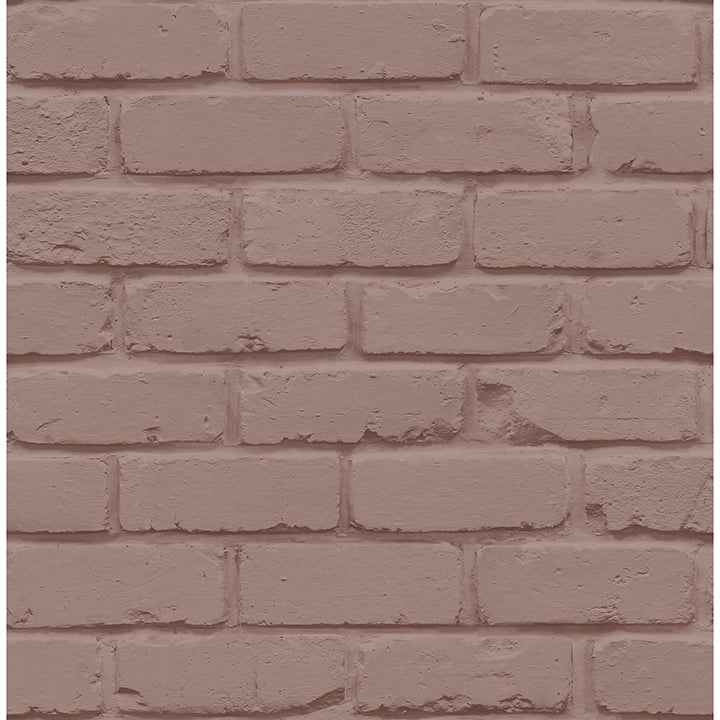Alpin Pink Painted Brick Wallpaper - York Wallcoverings - FD43601