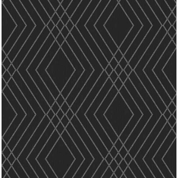 Shard Black Trellis Wallpaper - York Wallcoverings - FD43614