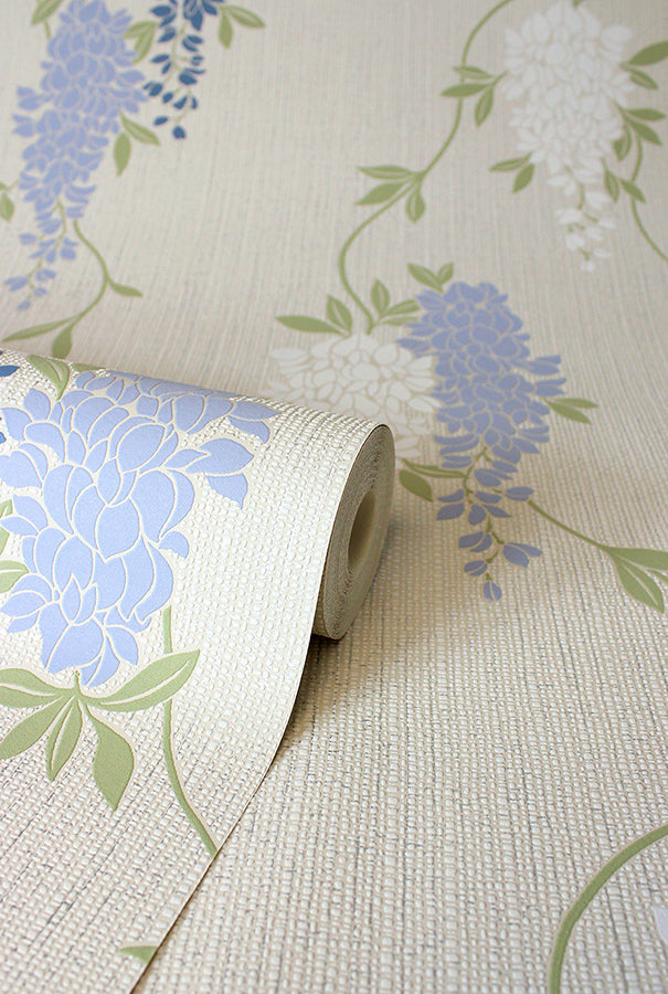 aisla-blue-wisteria-wallpaper-york-wallcoverings-fd43674 - York Wallcoverings Wallpaper