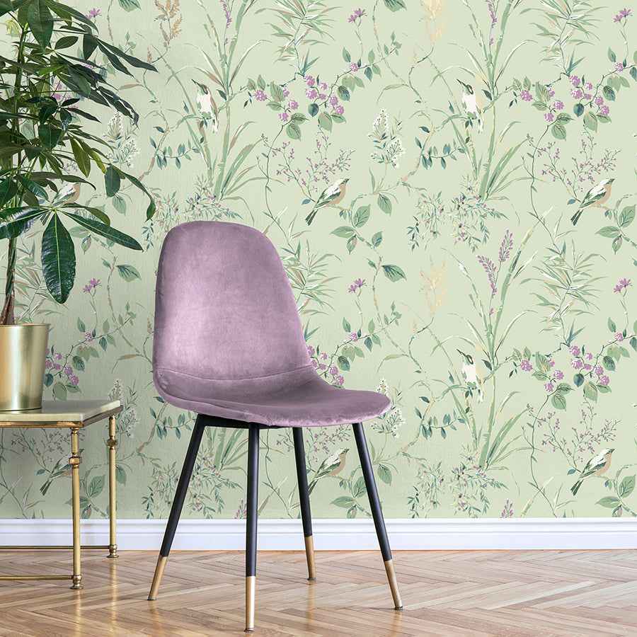 Mariko Sage Botanical Wallpaper - York Wallcoverings - M1552 - York Wallcoverings Wallpaper