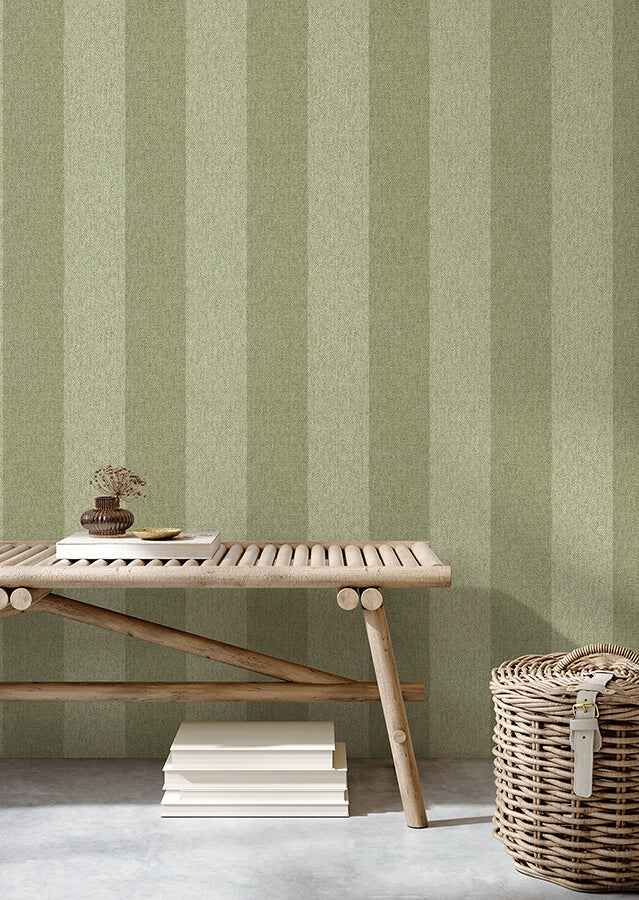 Finn Green Chevron Stripe Wallpaper - York Wallcoverings - M1866 - York Wallcoverings Wallpaper