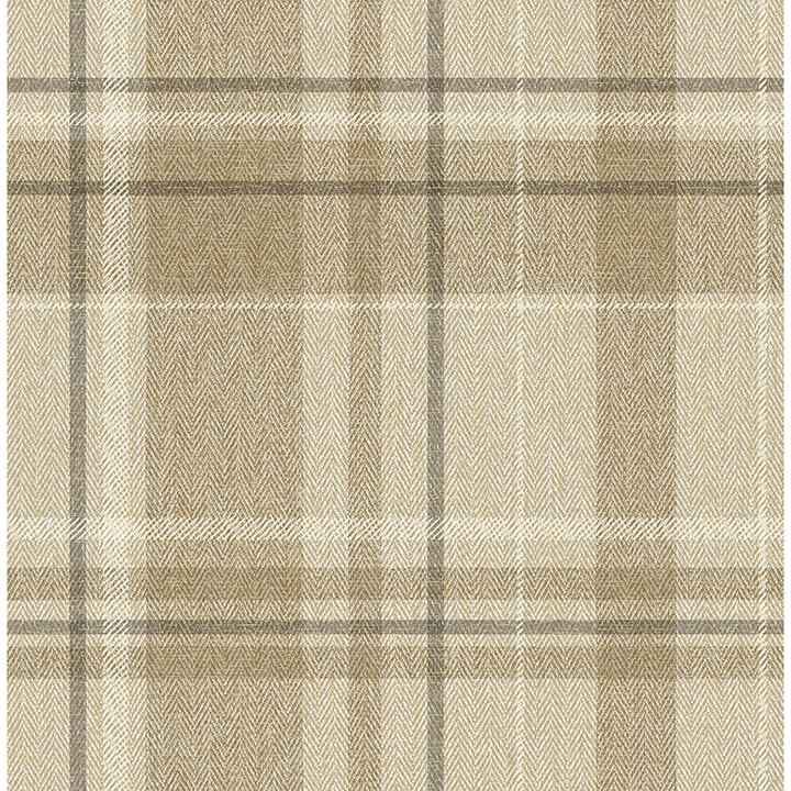 Harris Light Brown Plaid Chevron Wallpaper - York Wallcoverings - M1868 - York Wallcoverings Wallpaper