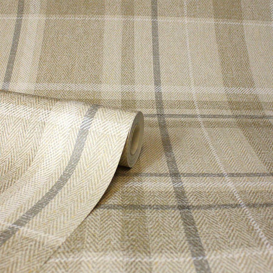 harris-light-brown-plaid-chevron-wallpaper-york-wallcoverings-m1868 - York Wallcoverings Wallpaper