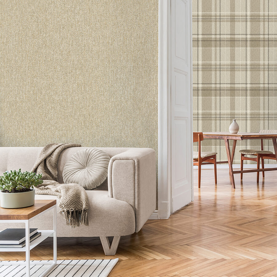 theo-light-brown-chevron-wallpaper-york-wallcoverings-m1870 - York Wallcoverings Wallpaper