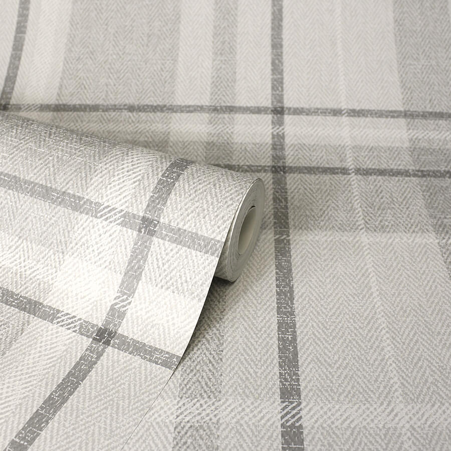 harris-grey-plaid-chevron-wallpaper-york-wallcoverings-m1871 - York Wallcoverings Wallpaper