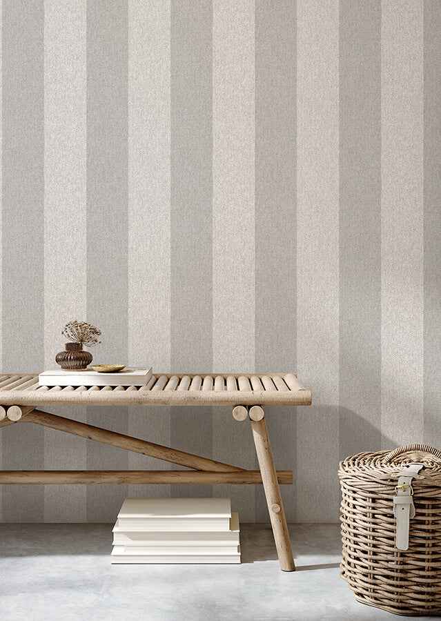 Finn Grey Chevron Stripe Wallpaper - York Wallcoverings - M1872 - York Wallcoverings Wallpaper