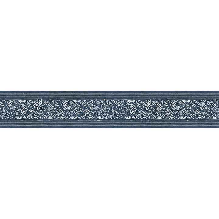 Carved Floral Blue Trim Wall Border - York Wallcoverings - 4148-14502