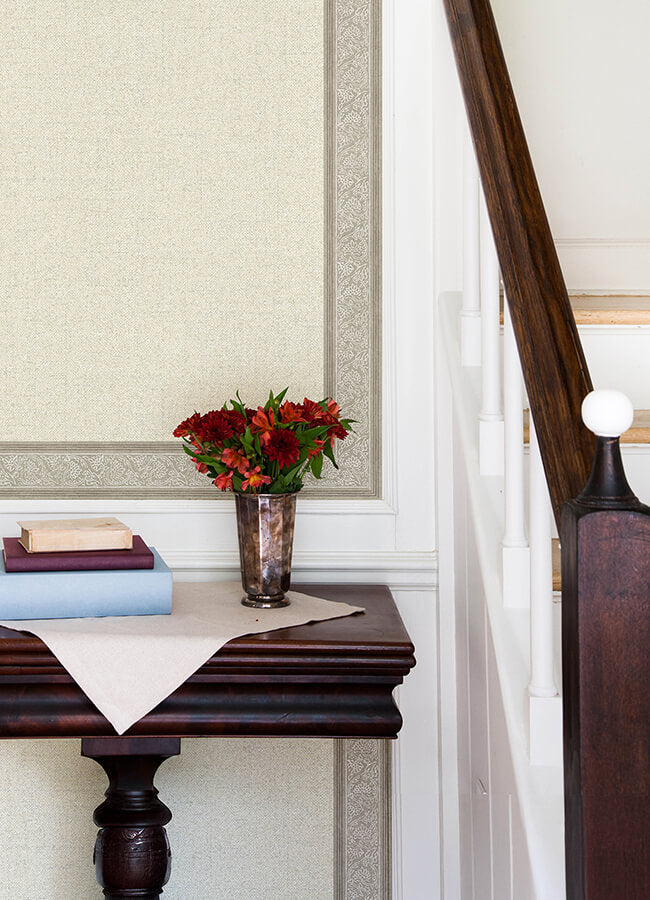 carved-floral-taupe-trim-wall-border-york-wallcoverings-4148-14503 - York Wallcoverings Wallpaper