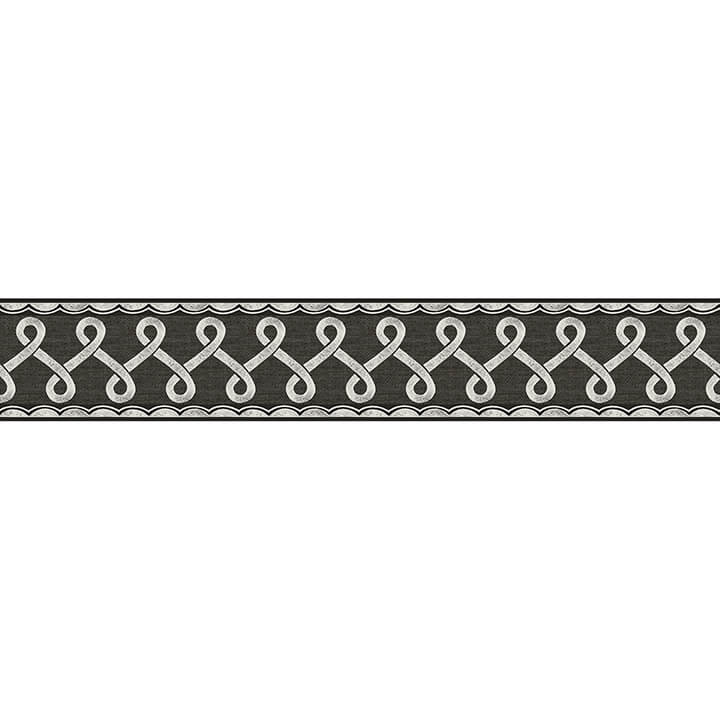 scalloped-ribbon-black-trim-wall-border-york-wallcoverings-4148-14504 - York Wallcoverings Wallpaper