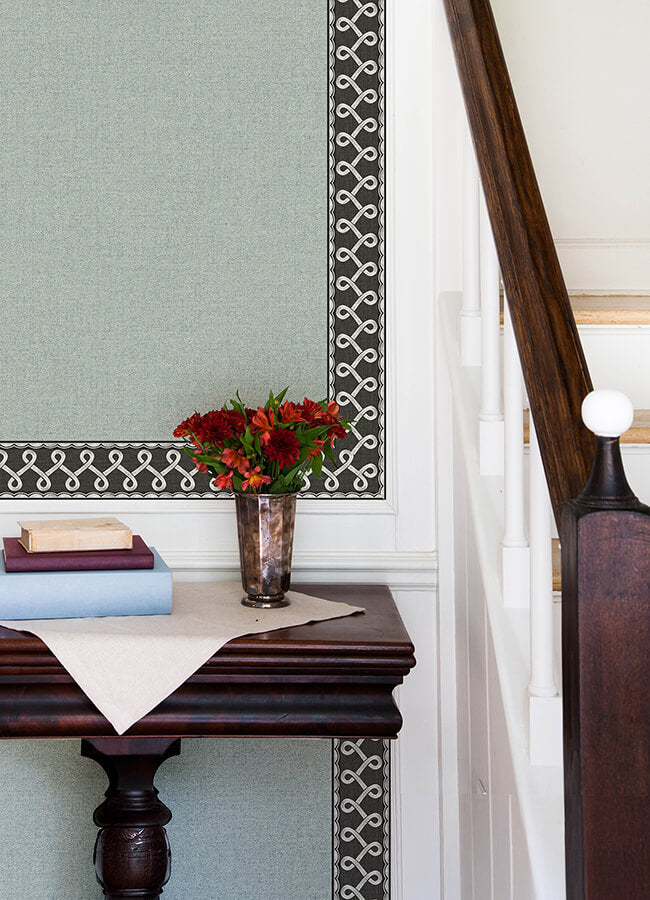 scalloped-ribbon-black-trim-wall-border-york-wallcoverings-4148-14504 - York Wallcoverings Wallpaper