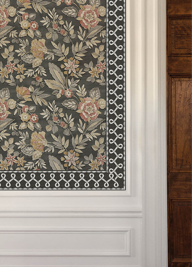 scalloped-ribbon-black-trim-wall-border-york-wallcoverings-4148-14504 - York Wallcoverings Wallpaper